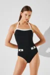 Karl Lagerfeld costum de baie dintr-o bucată culoarea negru