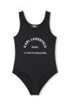 Karl Lagerfeld costum de baie dintr-o bucată pentru copii culoarea negru