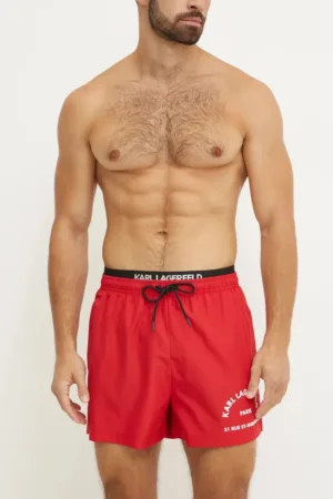 Karl Lagerfeld pantaloni scurți de baie culoarea roșu