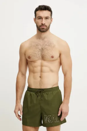 Karl Lagerfeld pantaloni scurti de baie culoarea verde