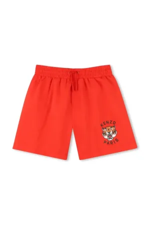 Kenzo Kids pantaloni scurti de baie copii culoarea rosu