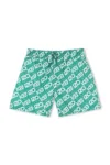 Kenzo Kids pantaloni scurti de baie copii culoarea verde