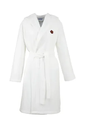 Kenzo halat de baie din bumbac KBOKE Blanc M culoarea alb