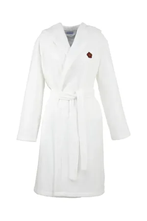 Kenzo halat de baie din bumbac KBOKE Blanc S culoarea alb