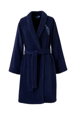 Kenzo halat de baie din bumbac KVTIGER Marine L culoarea bleumarin
