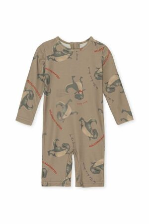 Konges Sløjd costum de baie copii culoarea bej