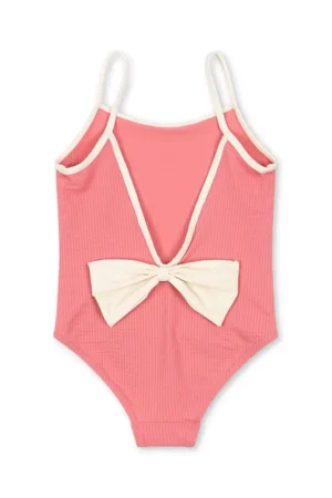 Konges Sløjd costum de baie dintr-o bucată pentru copii BOWIE SWIMSUIT culoarea roz