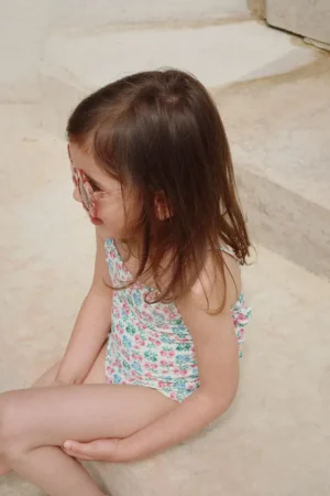 Konges Sløjd costum de baie dintr-o bucată pentru copii EDITH SWIMSUIT GRS culoarea verde