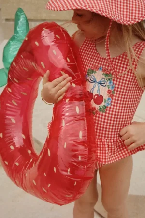 Konges Sløjd costum de baie dintr-o bucată pentru copii SOLINE SWIMSUIT culoarea rosu