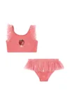 Konges Sløjd costum de baie pentru copii din două piese AMANDINE BIKINI culoarea roz