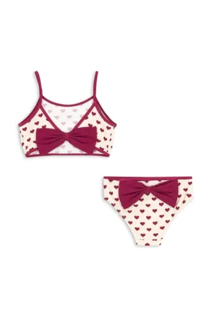 Konges Sløjd costum de baie pentru copii din două piese BOWIE BIKINI culoarea bej