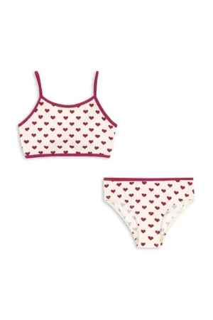 Konges Sløjd costum de baie pentru copii din două piese BOWIE BIKINI culoarea bej