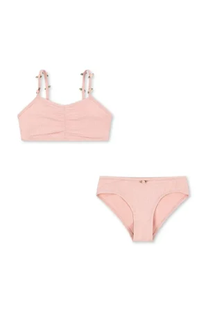 Konges Sløjd costum de baie pentru copii din două piese FLEURI BIKINI culoarea roz