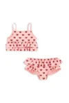 Konges Sløjd costum de baie pentru copii din două piese MANUCA FRILL BIKINI GRS culoarea roz