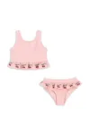 Konges Sløjd costum de baie pentru copii din două piese SOLINE BIKINI culoarea roz