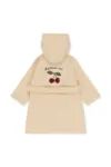 Konges Sløjd halat de baie din bumbac pentru copii TERRY BATHROBE EMBROIDERY GOTS culoarea bej