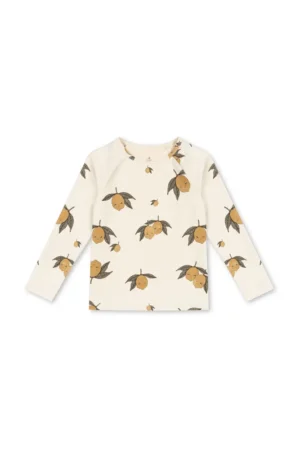 Konges Sløjd longsleeve de baie pentru copii ASTER SWIM BLOUSE GRS culoarea bej