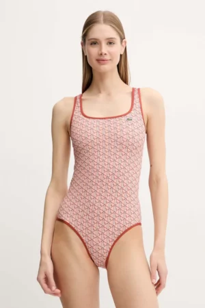 Lacoste costum de baie dintr-o bucată culoarea portocaliu