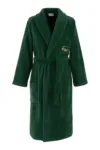 Lacoste halat de baie din bumbac LRENE Vert M culoarea verde