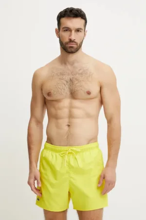 Lacoste pantaloni scurti de baie culoarea galben