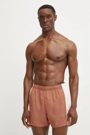 Lacoste pantaloni scurti de baie culoarea maro