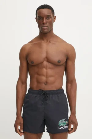 Lacoste pantaloni scurti de baie culoarea negru