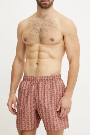 Lacoste pantaloni scurti de baie culoarea portocaliu