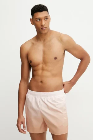 Lacoste pantaloni scurți de baie culoarea portocaliu
