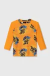 Lego longsleeve de baie pentru copii culoarea portocaliu