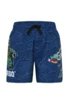 Lego pantaloni scurti de baie copii culoarea albastru marin