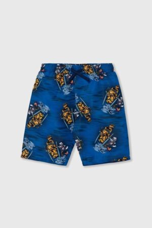 Lego pantaloni scurti de baie copii culoarea albastru marin