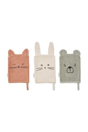 Liewood burete baie pentru copii Sylvester Classic Washcloth 3-Pack 3-pack LW19628