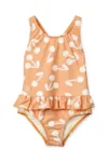 Liewood costum de baie dintr-o bucată pentru copii Amara Printed Swimsuit culoarea portocaliu