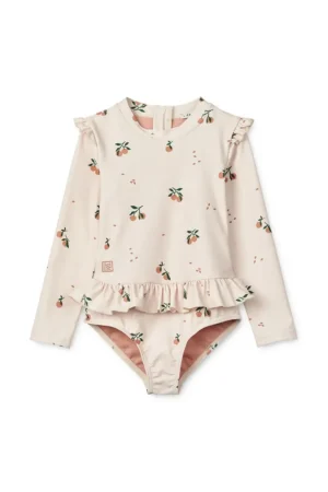 Liewood costum de baie dintr-o bucată pentru copii Sille Printed Swimsuit culoarea bej