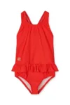 Liewood costum de baie dintr-o bucată pentru copii culoarea rosu