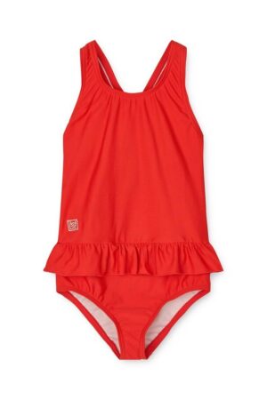 Liewood costum de baie dintr-o bucată pentru copii culoarea rosu