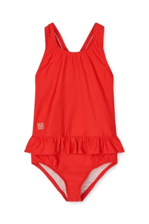 Liewood costum de baie dintr-o bucată pentru copii culoarea rosu