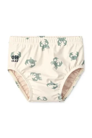 Liewood costum de baie pentru copii Anthony Baby Printed Swim Pants culoarea bej