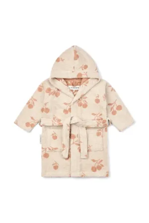 Liewood halat de baie din bumbac pentru copii Lilana Yarn Dyed Bathrobe culoarea bej