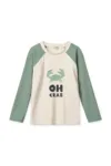 Liewood longsleeve de baie pentru copii Noah Placement Longsleeve Swim Tee culoarea verde
