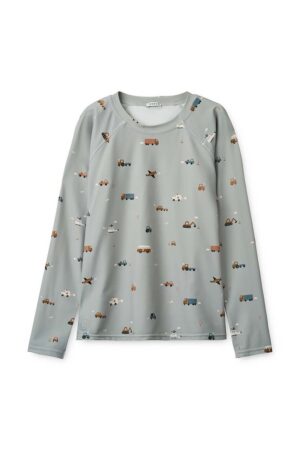 Liewood longsleeve de baie pentru copii culoarea gri