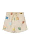 Liewood pantaloni scurți de baie copii Duke Printed Board Shorts culoarea bej