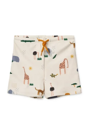 Liewood pantaloni scurți de baie copii Otto Printed Swim Pants culoarea bej