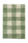 Madam Stoltz covor de baie Checked Tufted culoarea verde