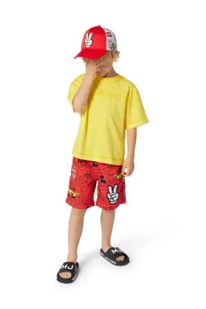 Marc Jacobs pantaloni scurti de baie x Disney culoarea roz