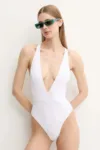Max Mara Beachwear costum de baie dintr-o bucată culoarea alb