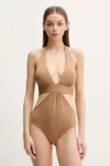 Max Mara Beachwear costum de baie dintr-o bucată culoarea maro