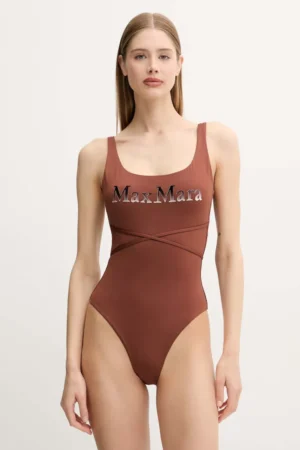 Max Mara Beachwear costum de baie dintr-o bucată culoarea maro