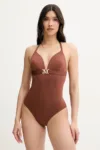 Max Mara Beachwear costum de baie întreg culoarea maro