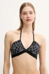 Max Mara Beachwear sutien de baie cu două fețe culoarea negru